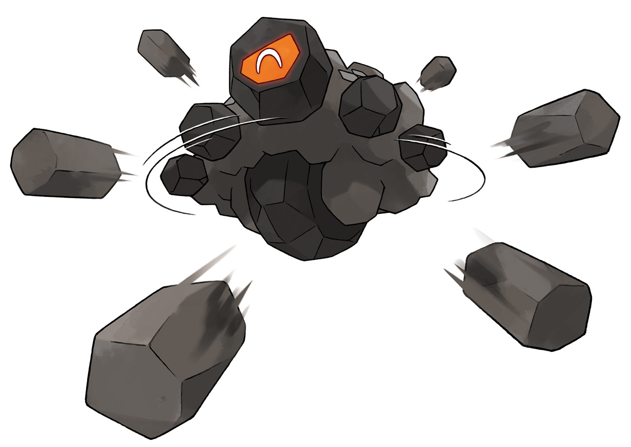 Rolycoly Attacking Art from Pokémon Sword and Shield
