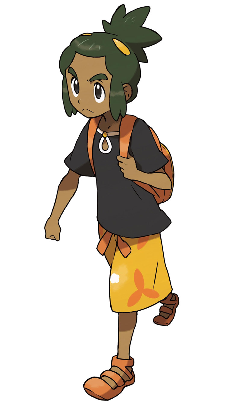 Hau Character Art from Pokémon Ultra Sun and Ultra Moon