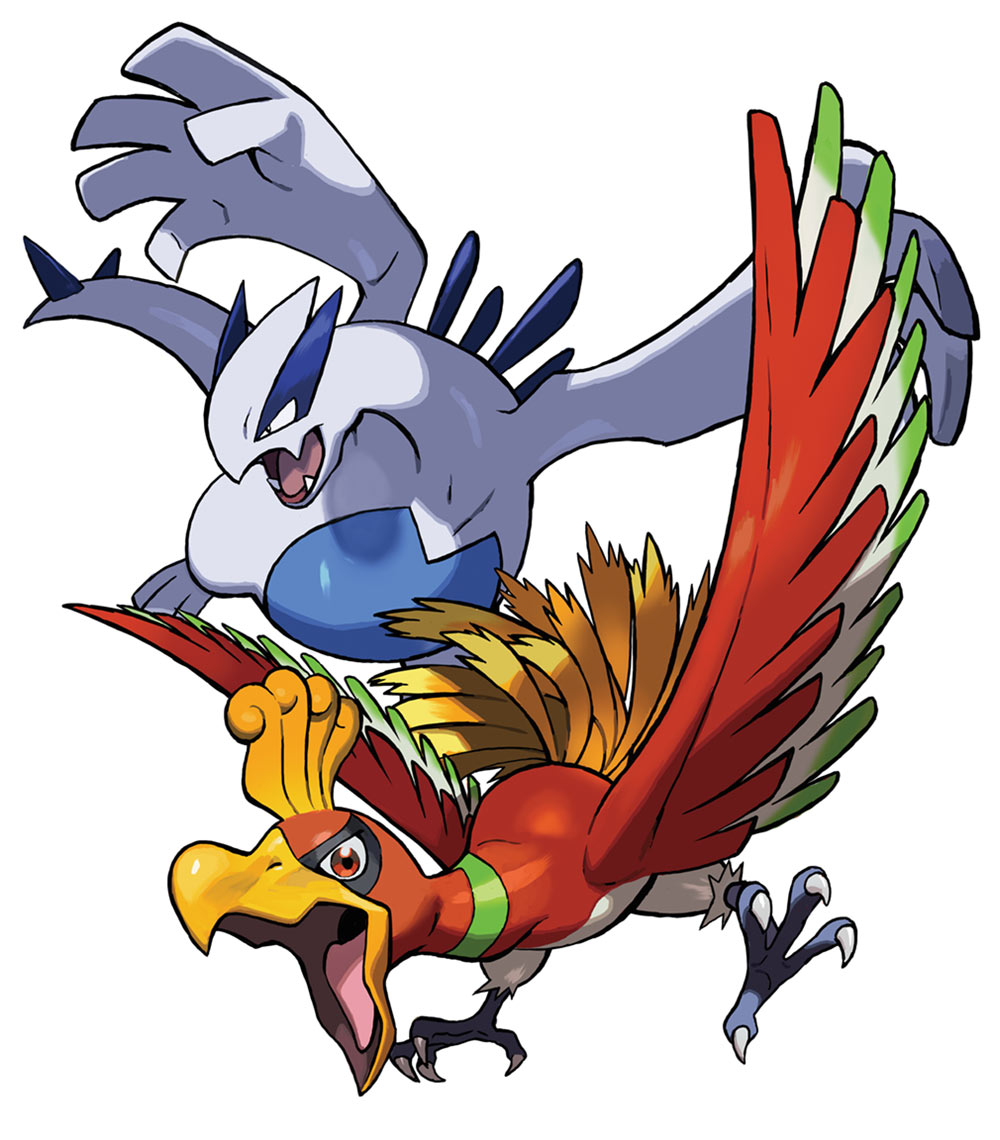 Ho-Oh & Lugia Art from Pokémon Ultra Sun and Ultra Moon