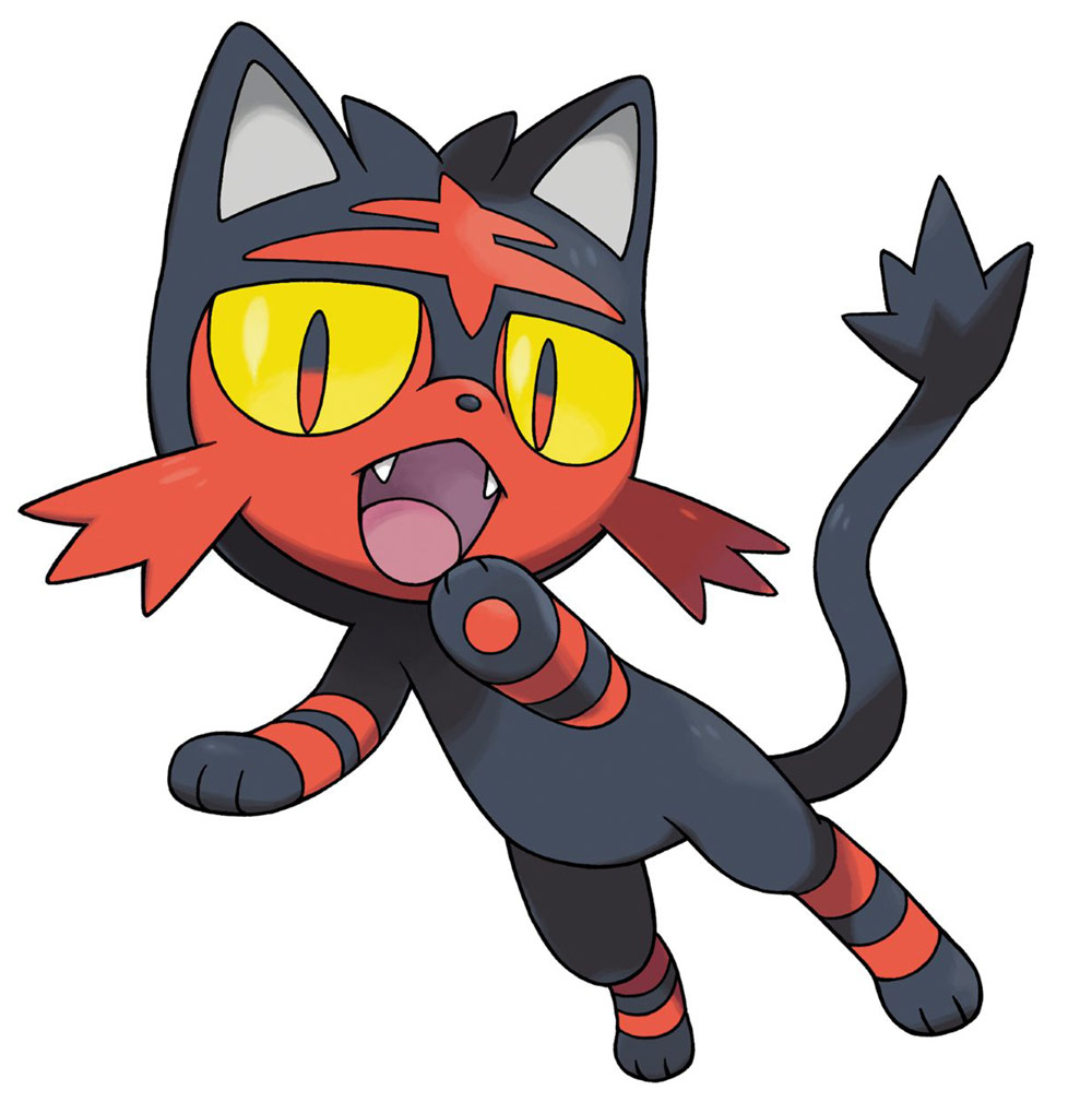Litten Art from Pokémon Ultra Sun and Ultra Moon