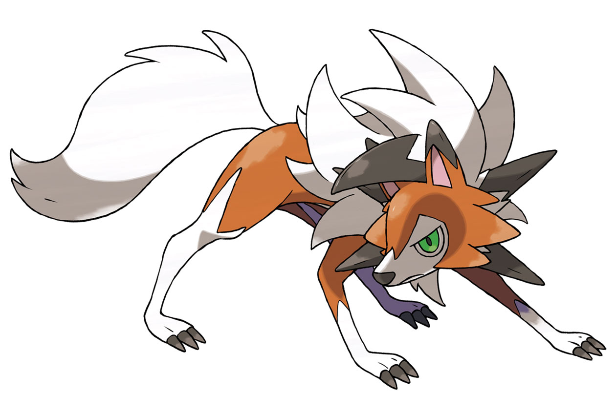 Dusk Form Lycanroc Art from Pokémon Ultra Sun and Ultra Moon