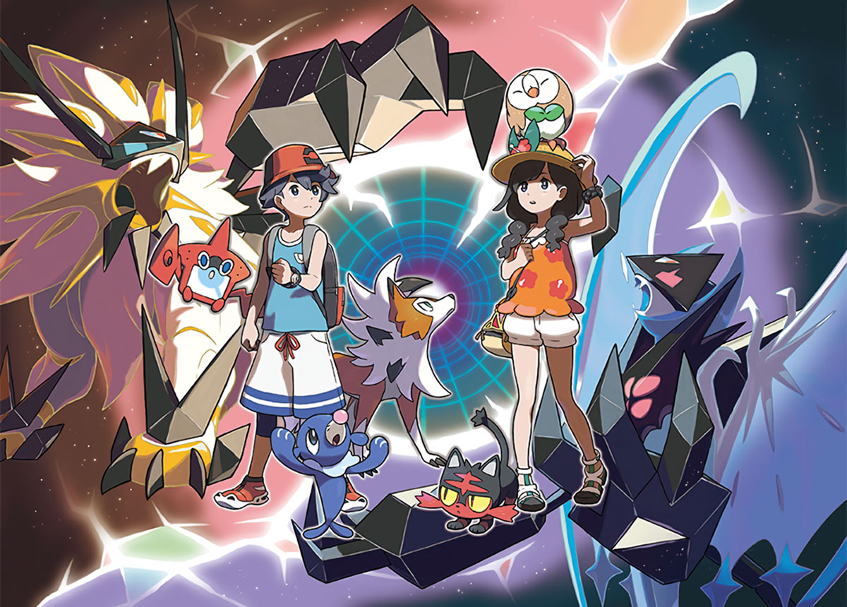 Protagonists Art from Pokémon Ultra Sun and Ultra Moon