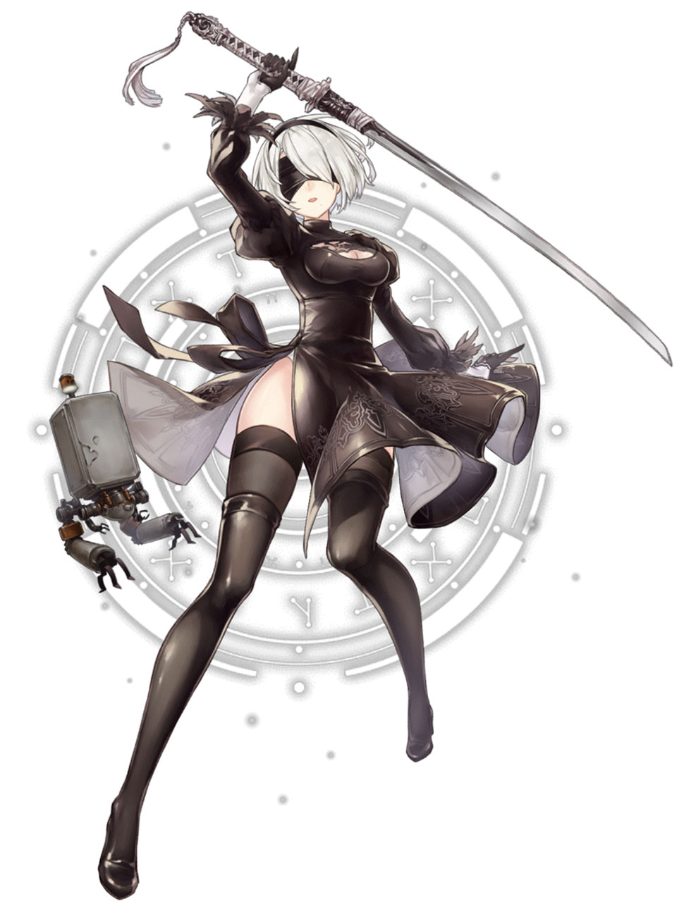 2B, Breaker Class Character Art from SINoALICE