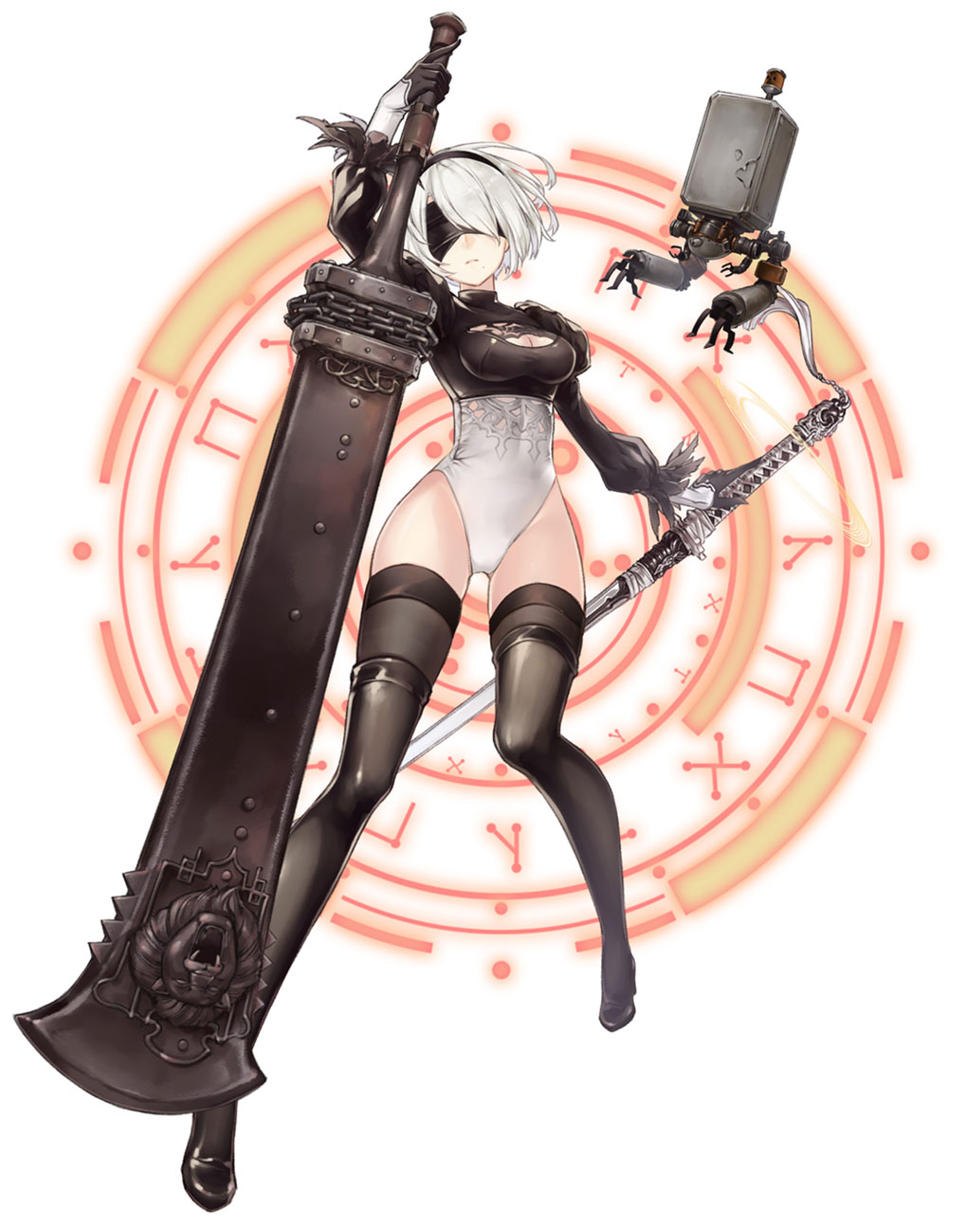 2B, Crusher Class Character Art from SINoALICE