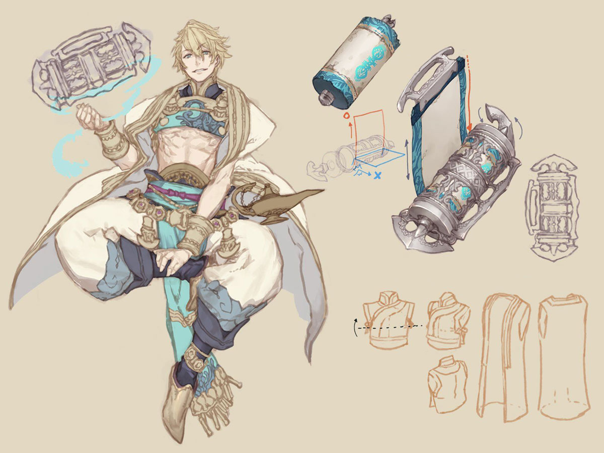Aladdin, Sorcerer Concept Art from SINoALICE
