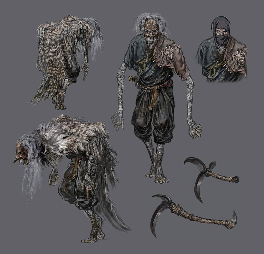 Brown Nightjar Art from Sekiro: Shadows Die Twice