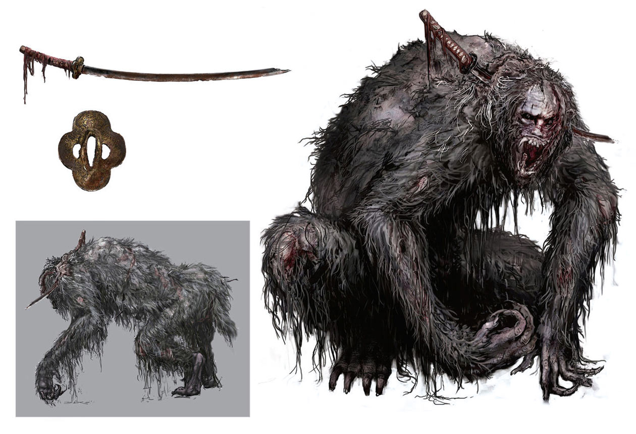 Guardian Ape Concept Art from Sekiro: Shadows Die Twice
