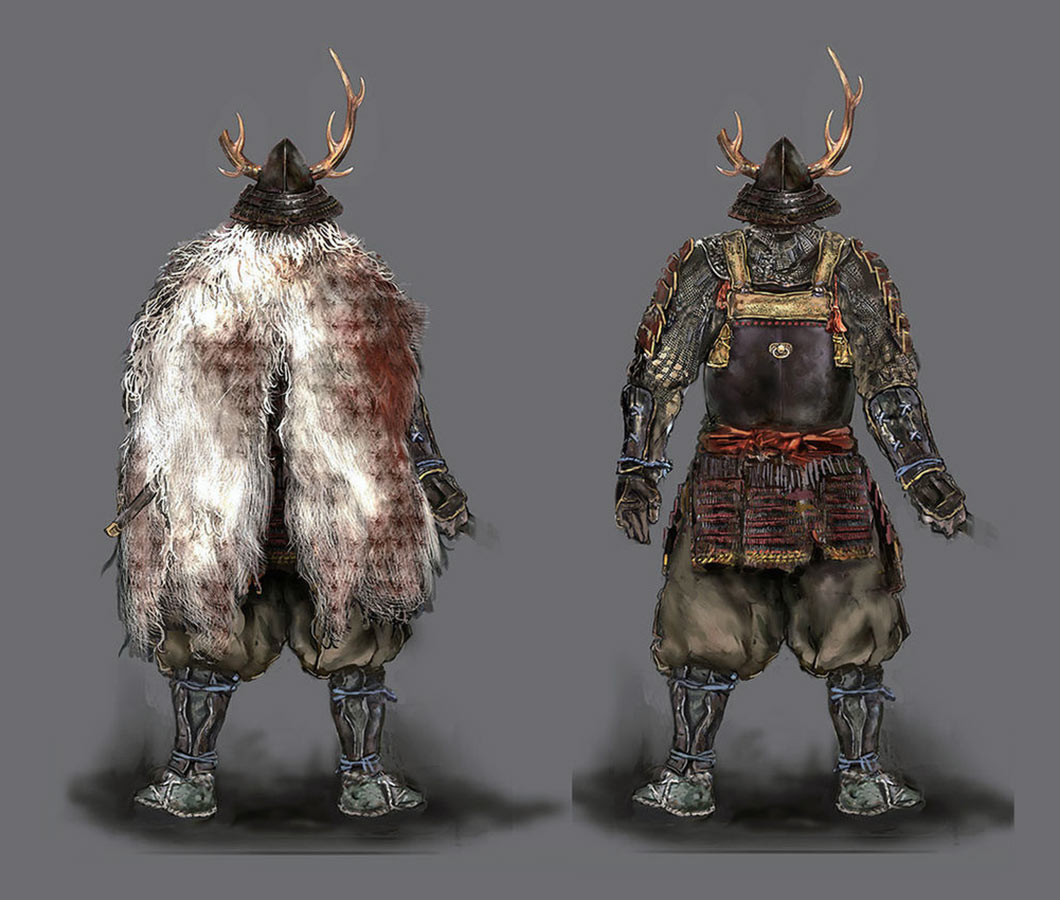 Gyoubu Oniwa Backside Concept Art from Sekiro: Shadows Die Twice