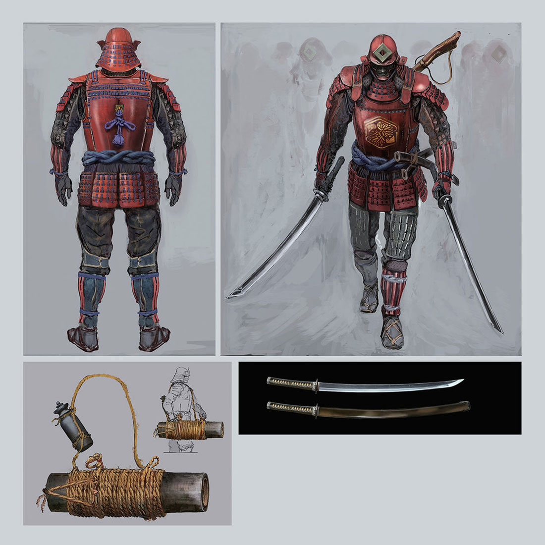 Red Guard with Dual Katanas Art from Sekiro: Shadows Die Twice