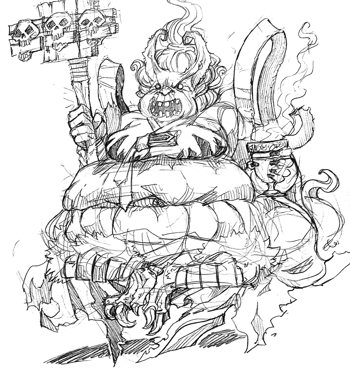 Manduk Sketch from Vambrace: Cold Soul