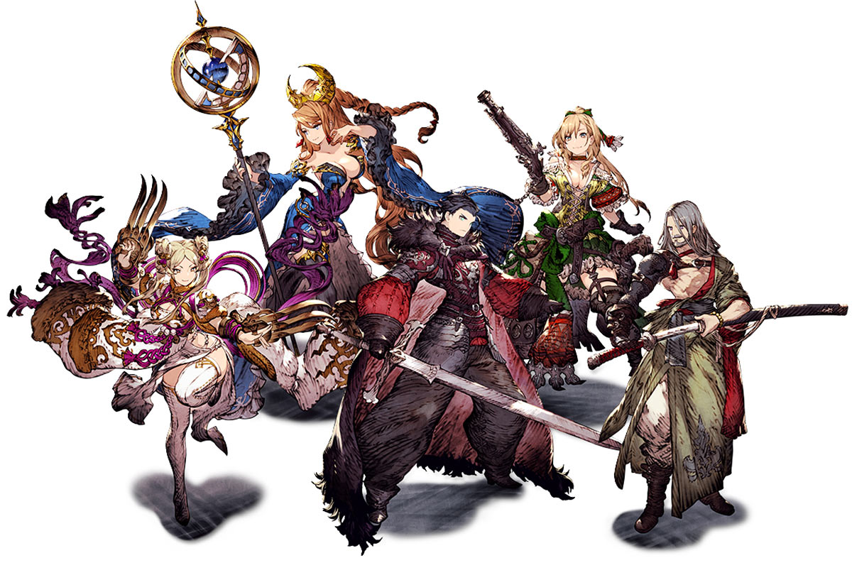 Characters Art from War of the Visions: Final Fantasy Brave Exvius