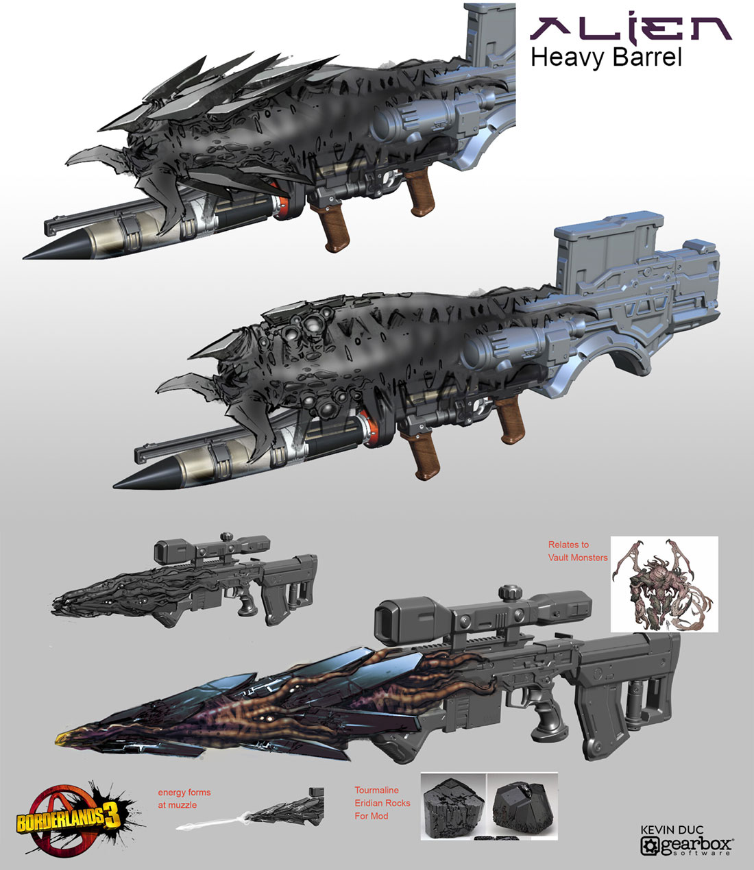 Alien Heavy Barrel Art from Borderlands 3