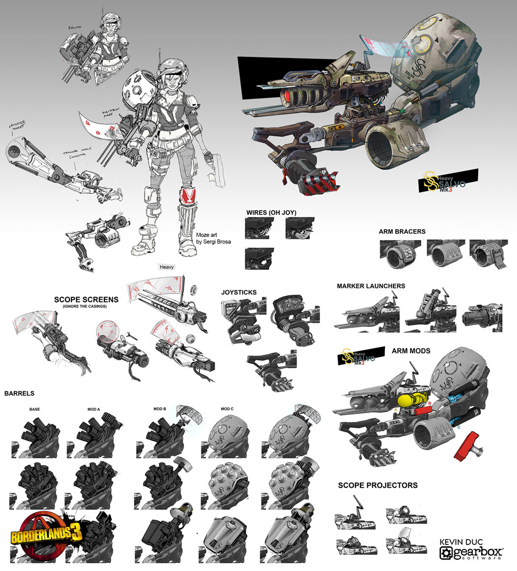 Atlas Heavy Salvo Mk3 Concept Art from Borderlands 3