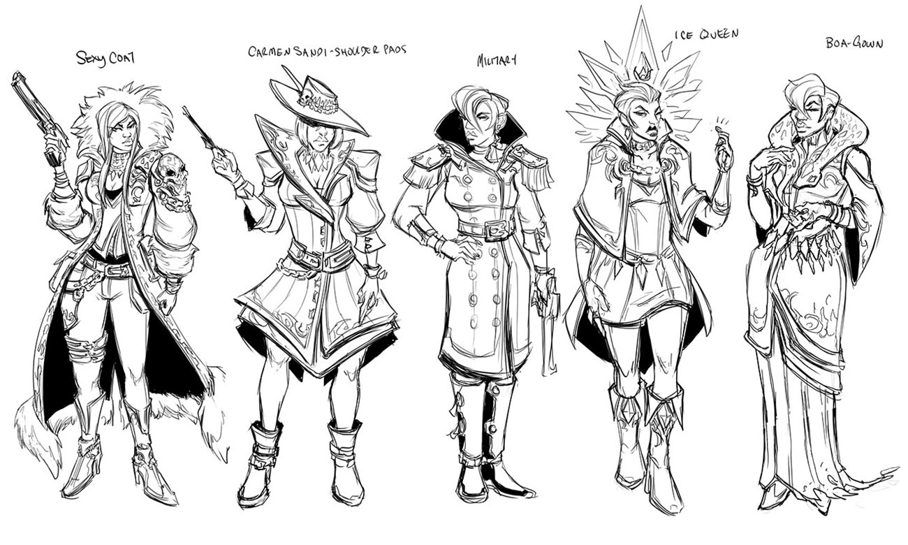 Aurelia Costume Concept Art from Borderlands 3