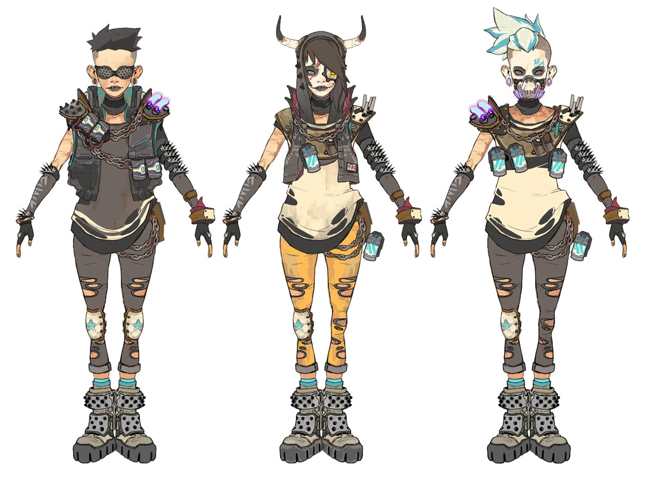 COV Female Bandit Attachments Art from Borderlands 3