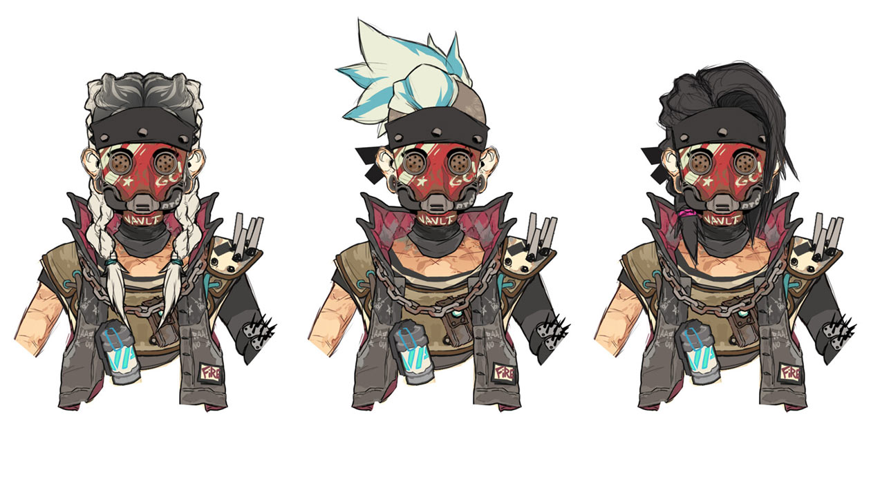 COV Female Bandit Masks 01 Art from Borderlands 3