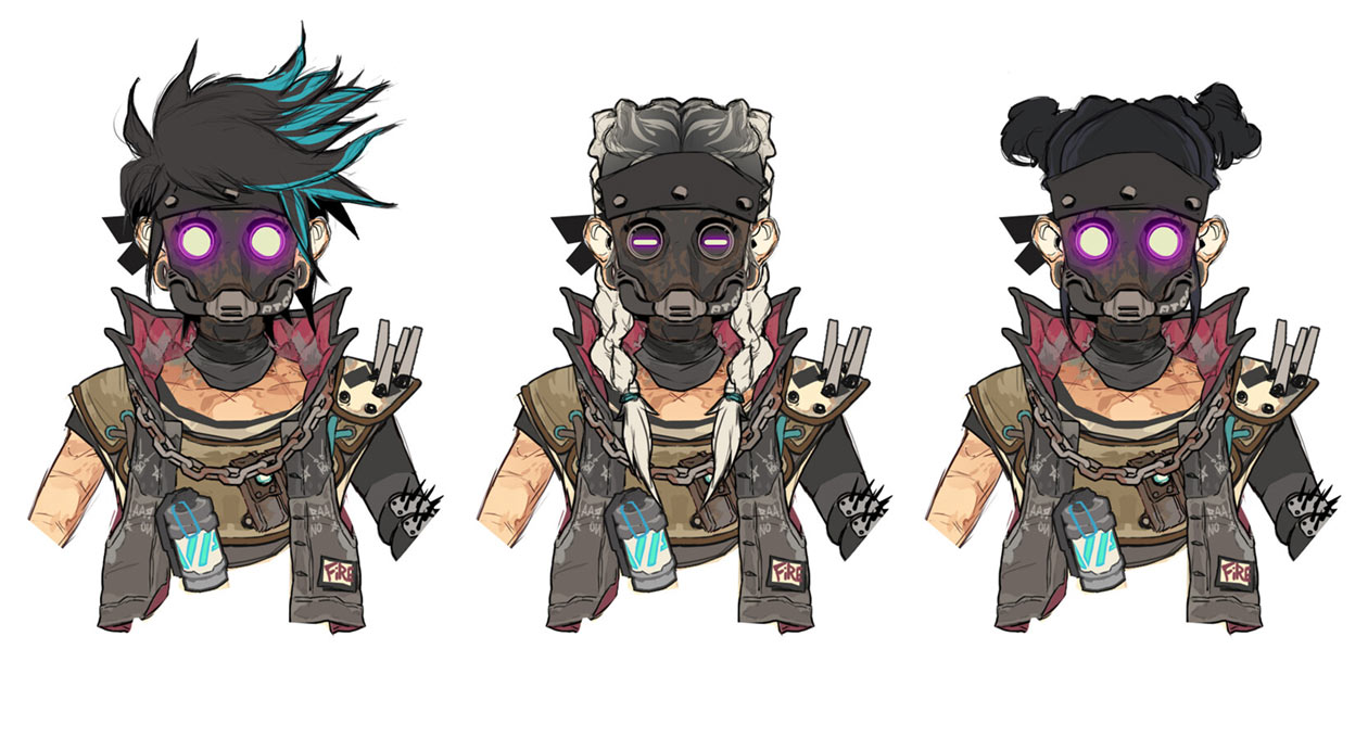 COV Female Bandit Masks 02 Art from Borderlands 3