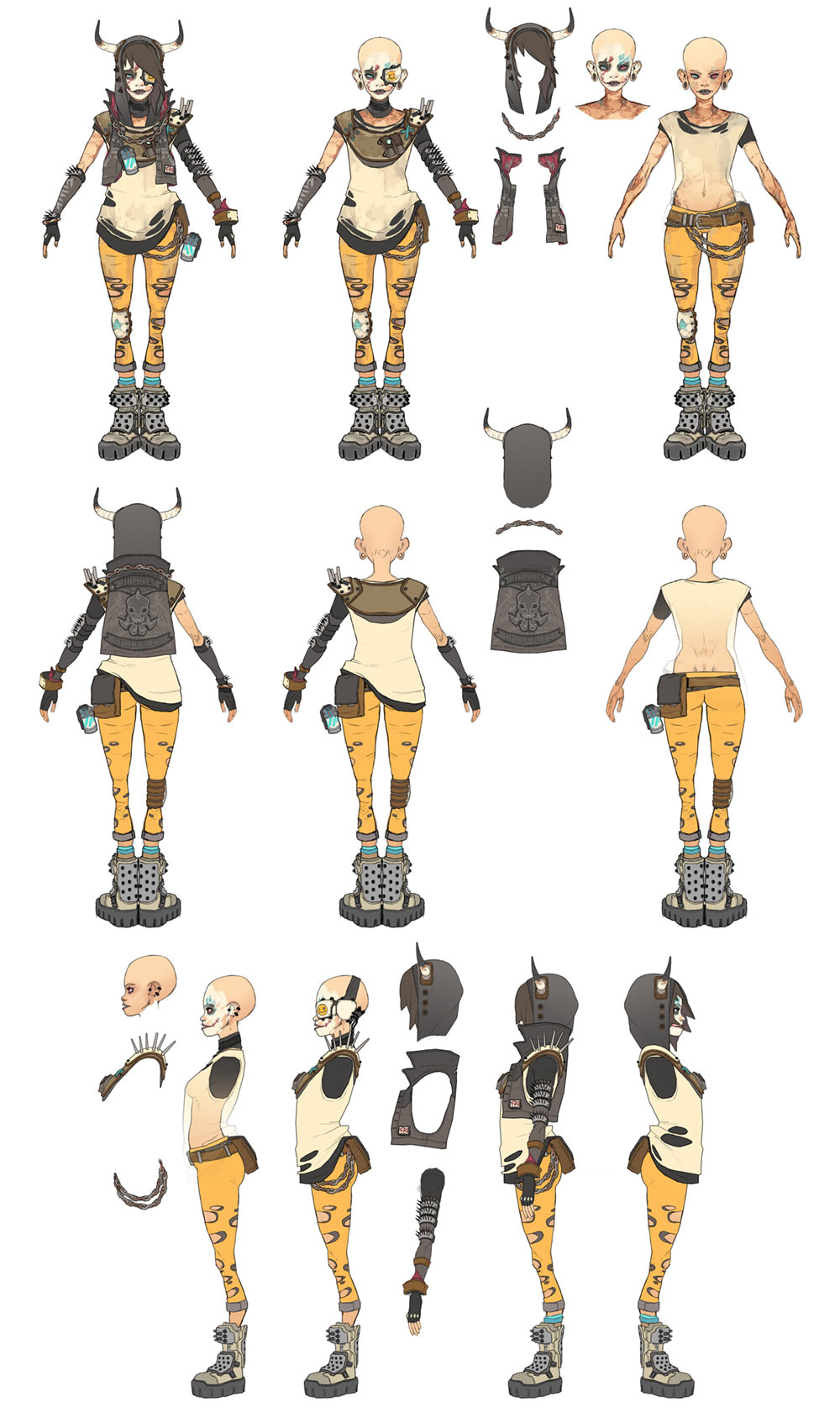 COV Female Bandit Turn Around Art from Borderlands 3