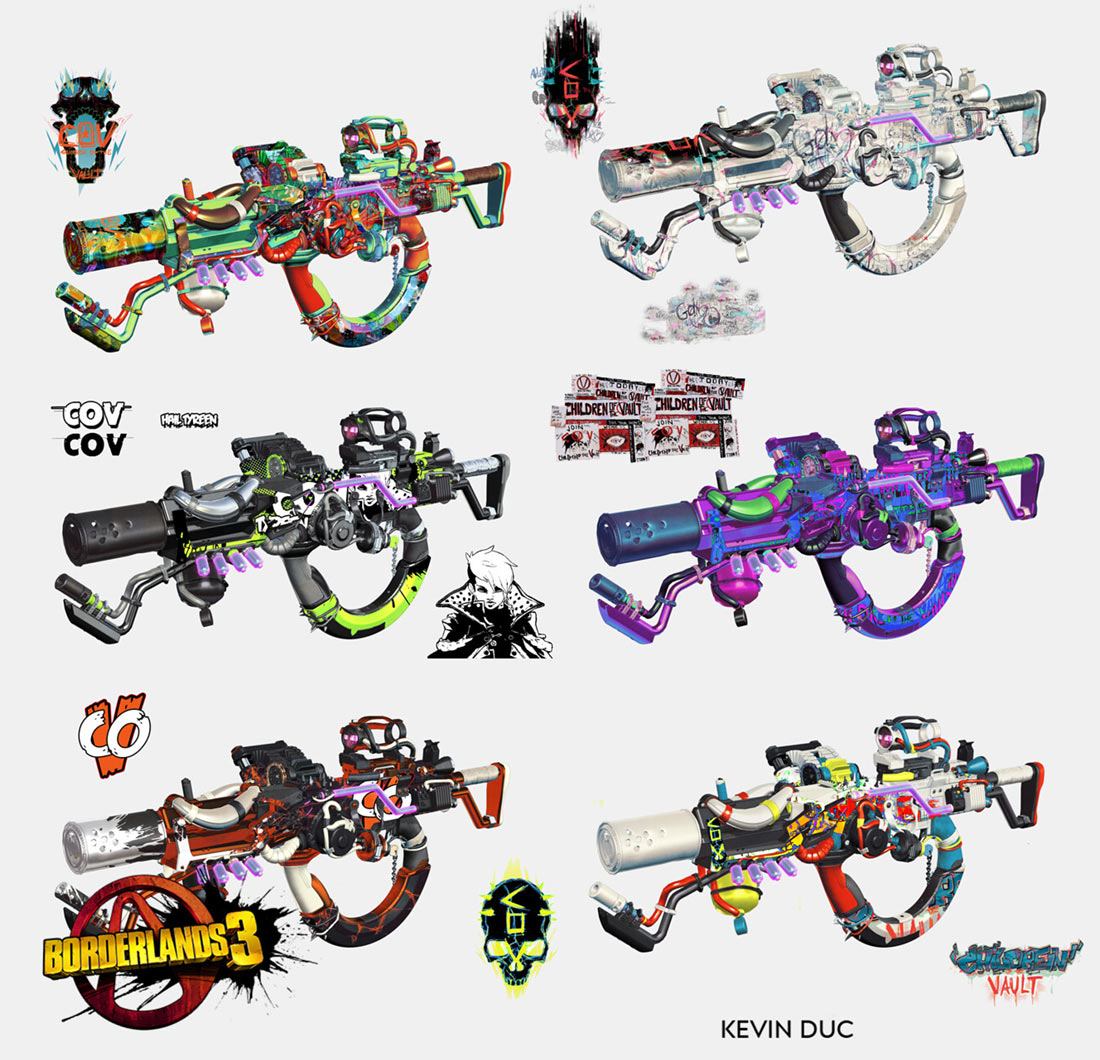 COV Legendary Skins Art from Borderlands 3
