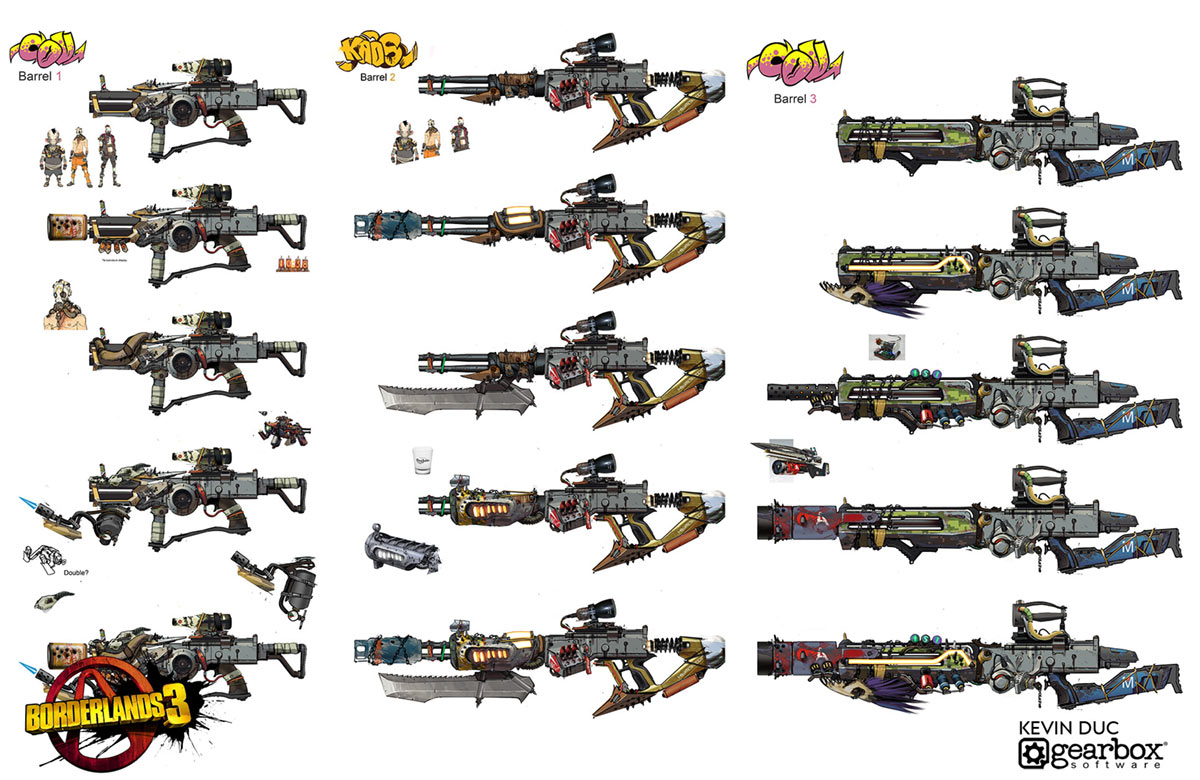 COV Rifle Barrels Art from Borderlands 3