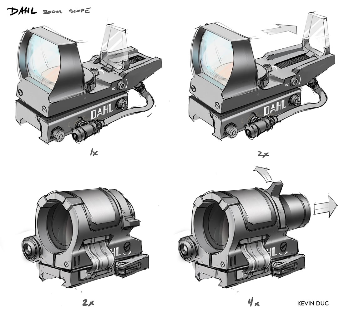 Dahl SMG Scopes Art from Borderlands 3
