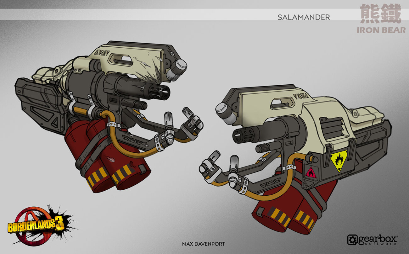 Iron Bear Salamander Art from Borderlands 3