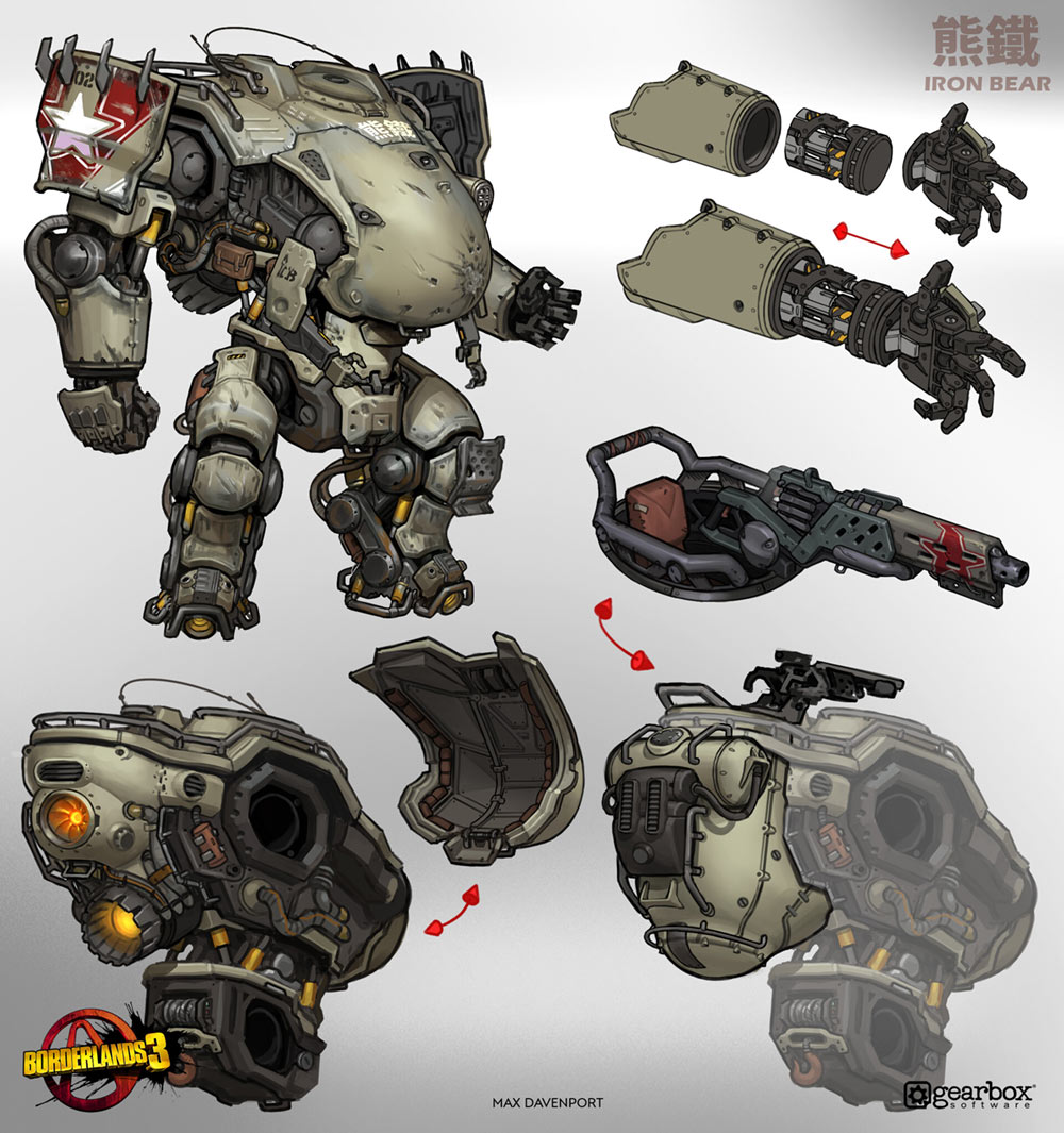 Iron Bear Art from Borderlands 3
