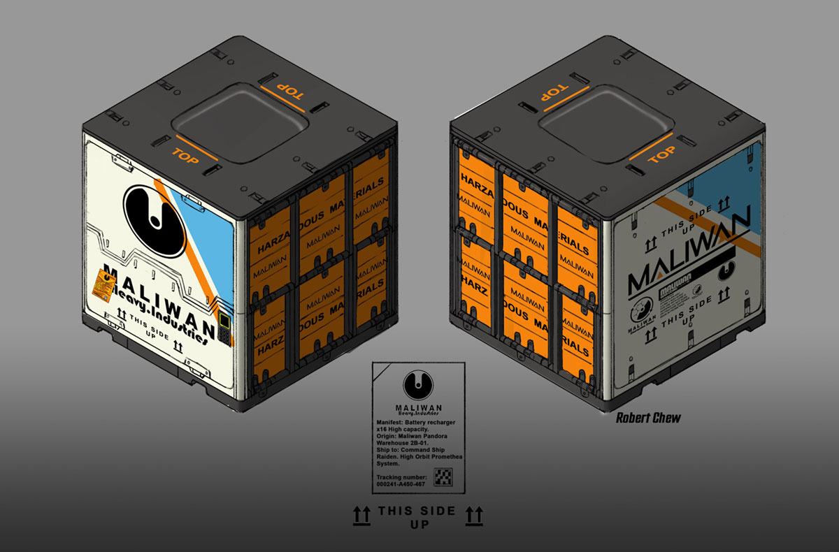 Maliwan Battery Crate Art from Borderlands 3