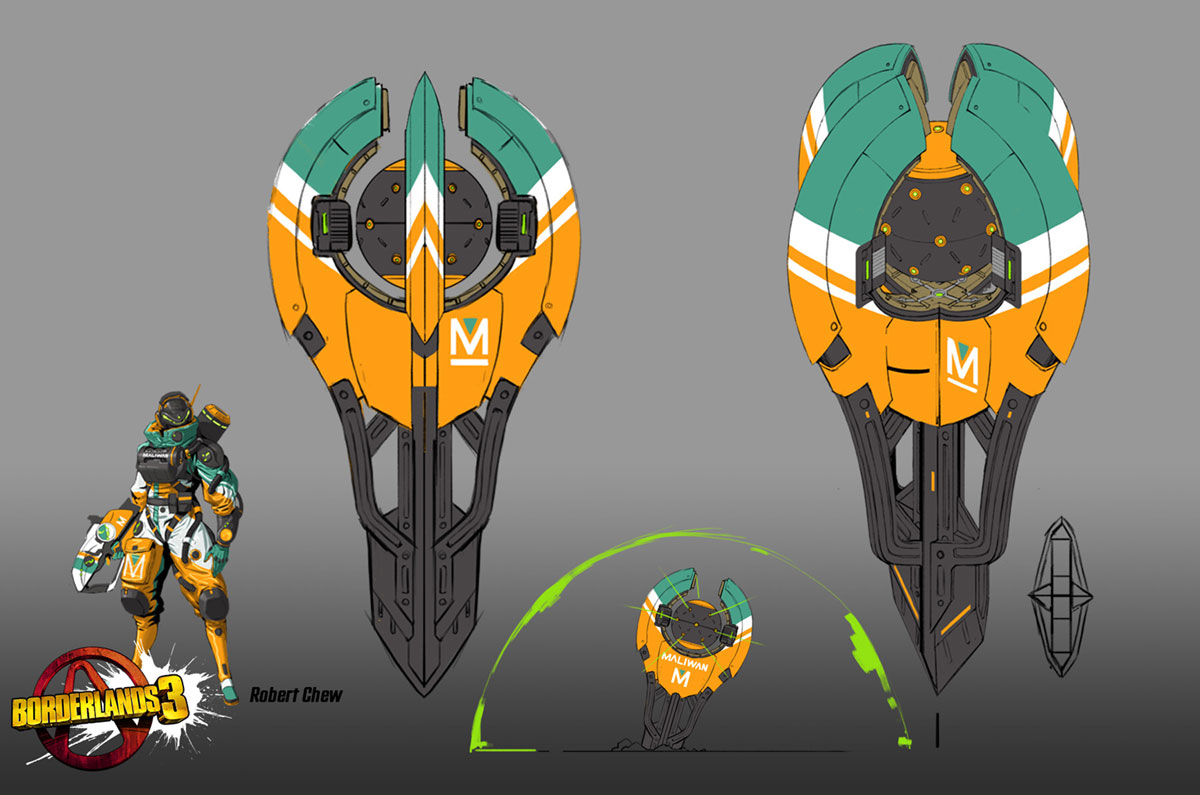 Maliwan Warp Anchor Art from Borderlands 3