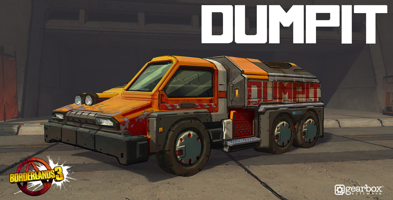 Promethea Dumpit Truck Art from Borderlands 3