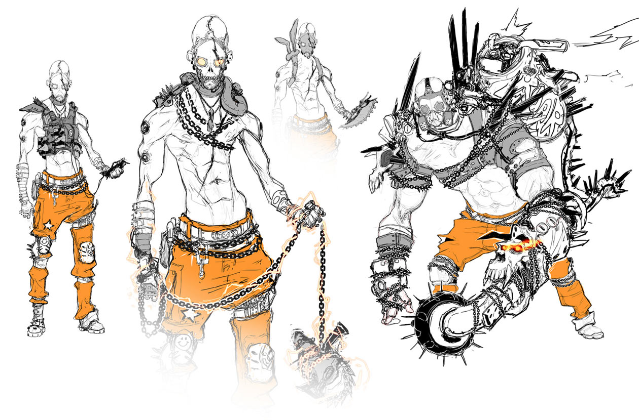 Psycho Early Sketches from Borderlands 3