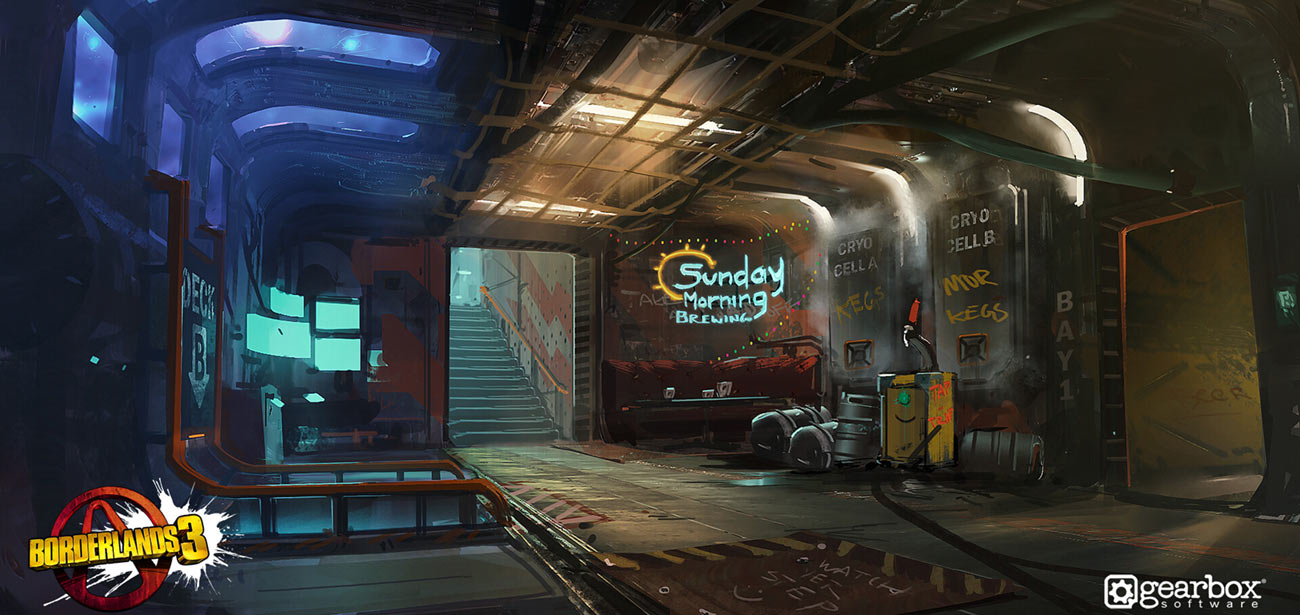 Sanctuary III Cryo Room Art from Borderlands 3