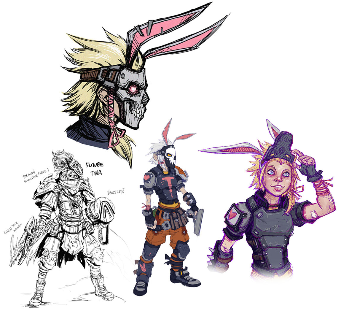 Tina Early Concept Art from Borderlands 3