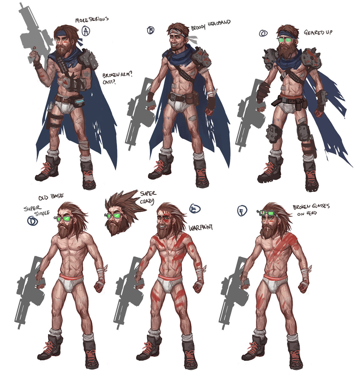 Vaughn Costume Concept Art from Borderlands 3