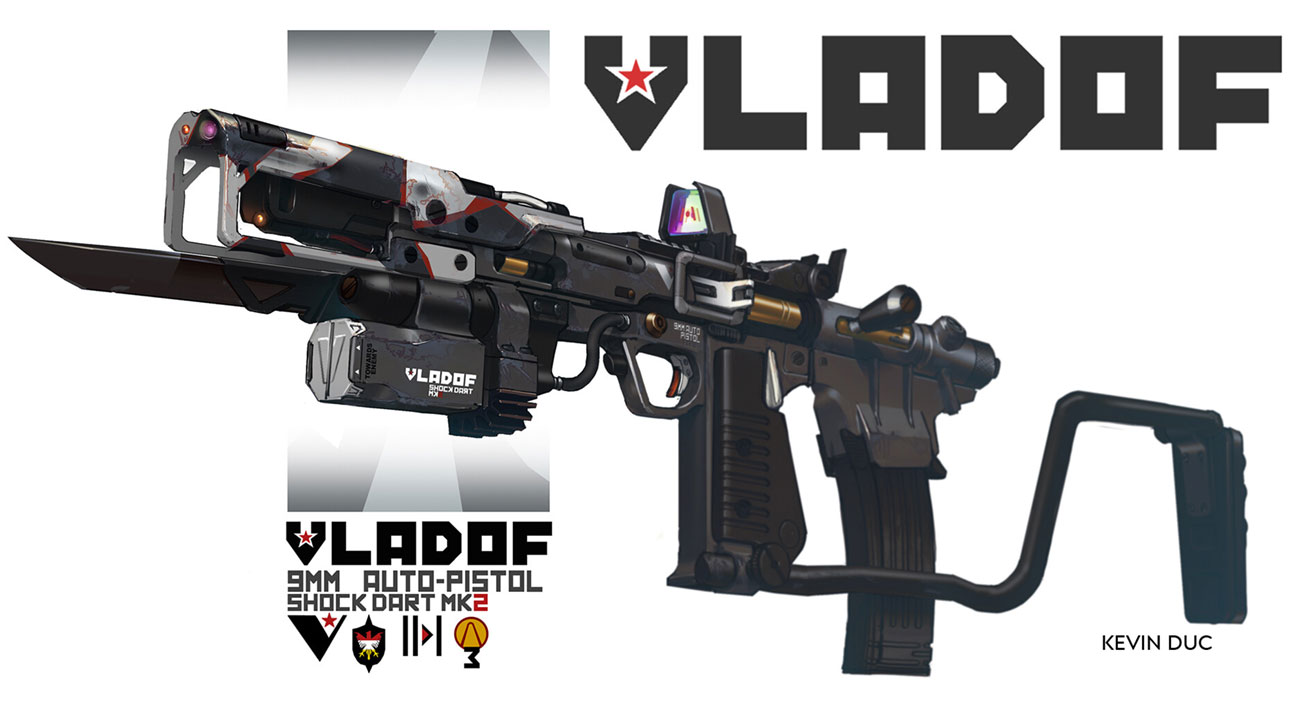 Vladof Auto Pistol Art from Borderlands 3