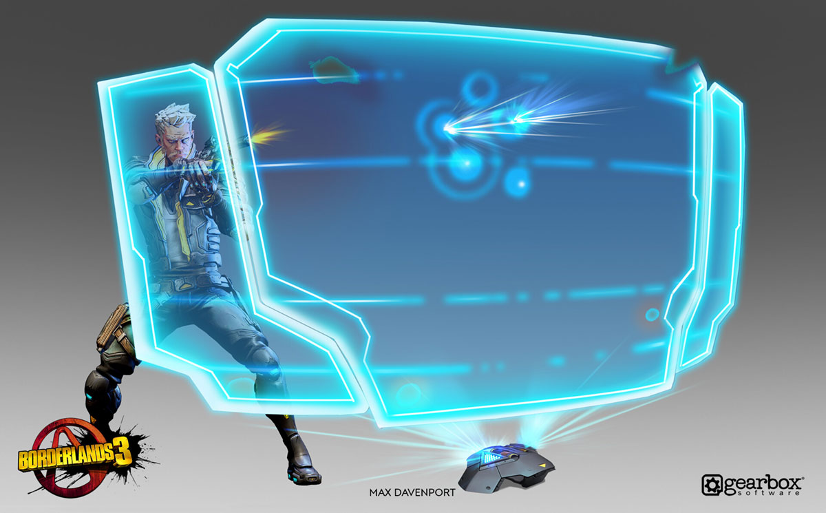 Zane's Barrier Effect Art from Borderlands 3