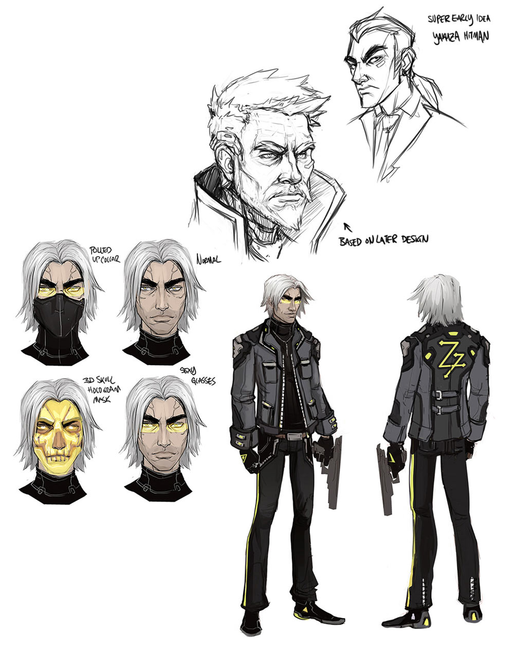 Zane Early Concept Art from Borderlands 3