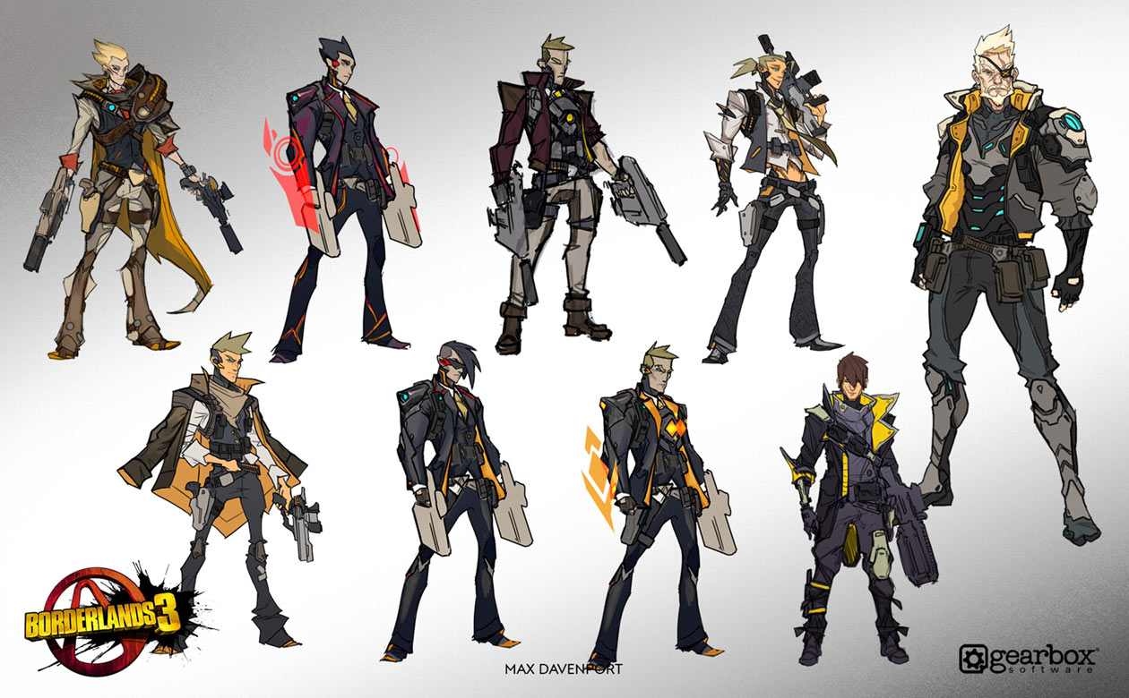 Zane the Operative Sketches from Borderlands 3