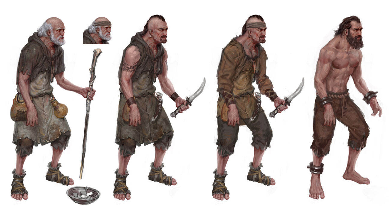 Beggar, Robber, and Prisoner Art from Bless Online