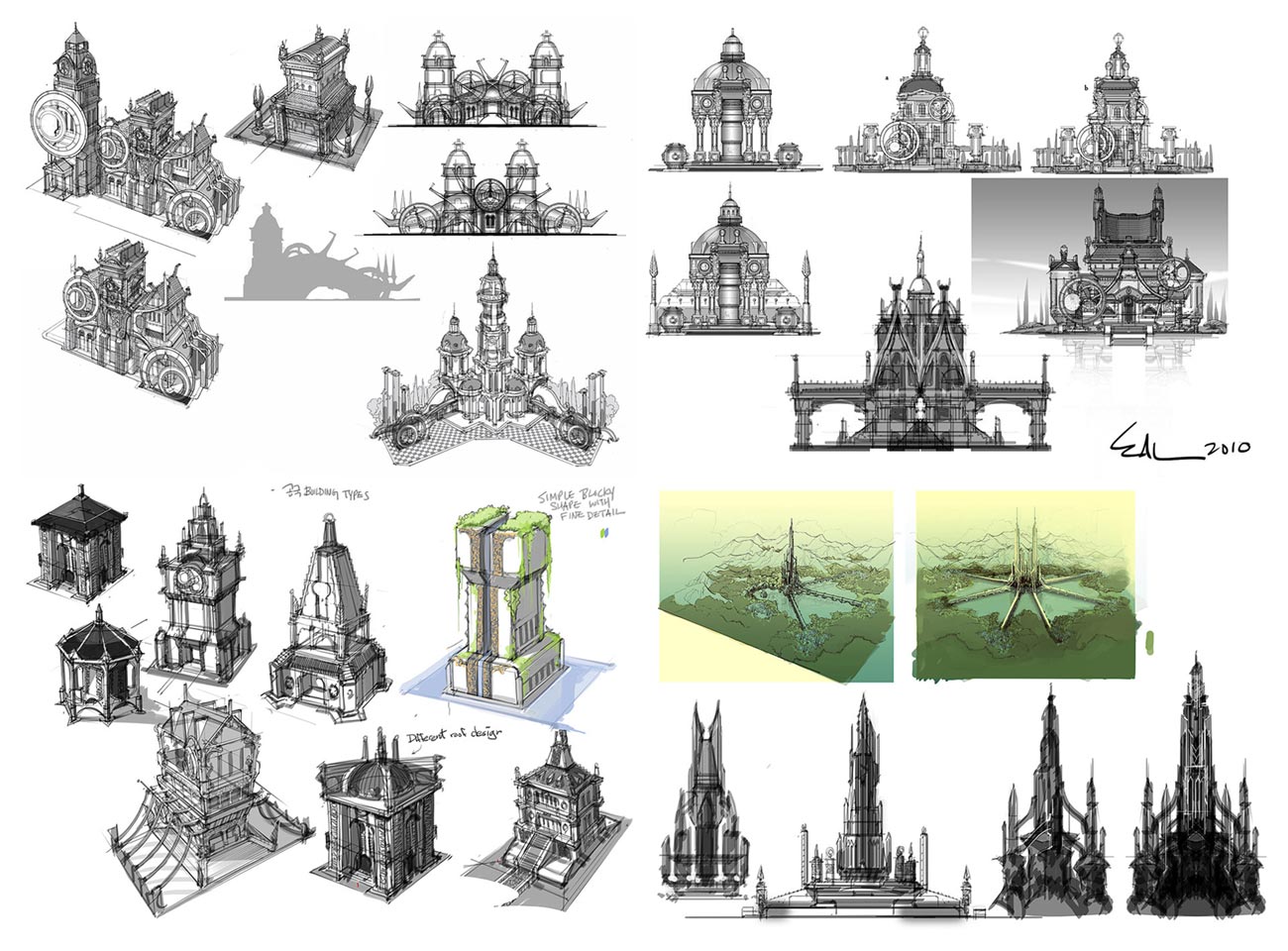 Building Sketches Art from Bless Online