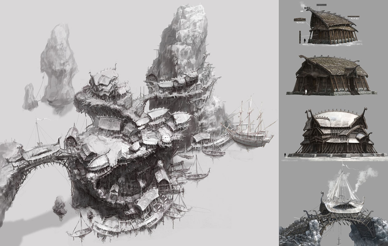 Coastal Village Art from Bless Online