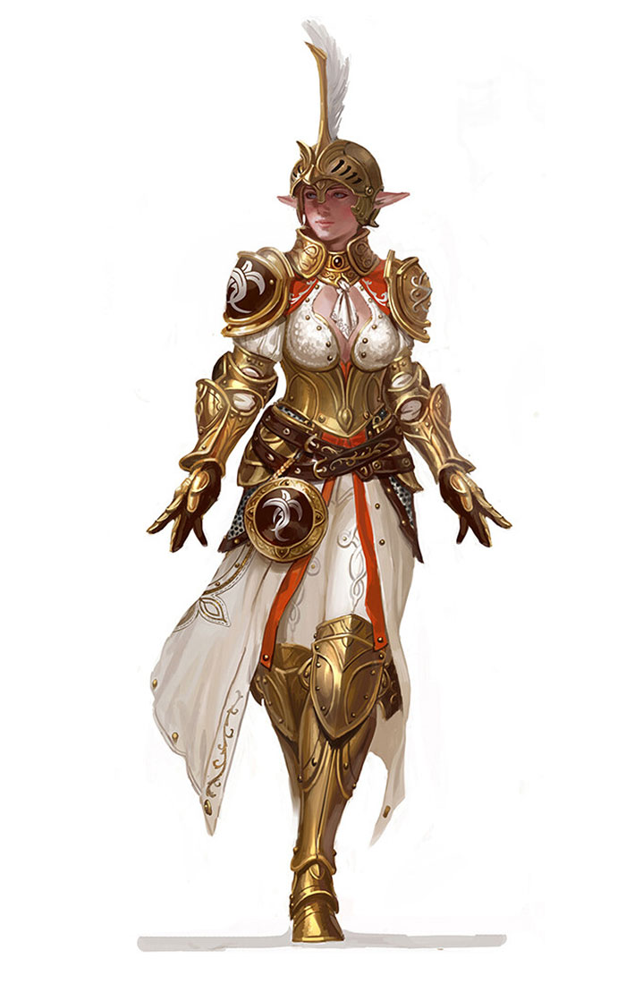 Female Elf Armor Art from Bless Online