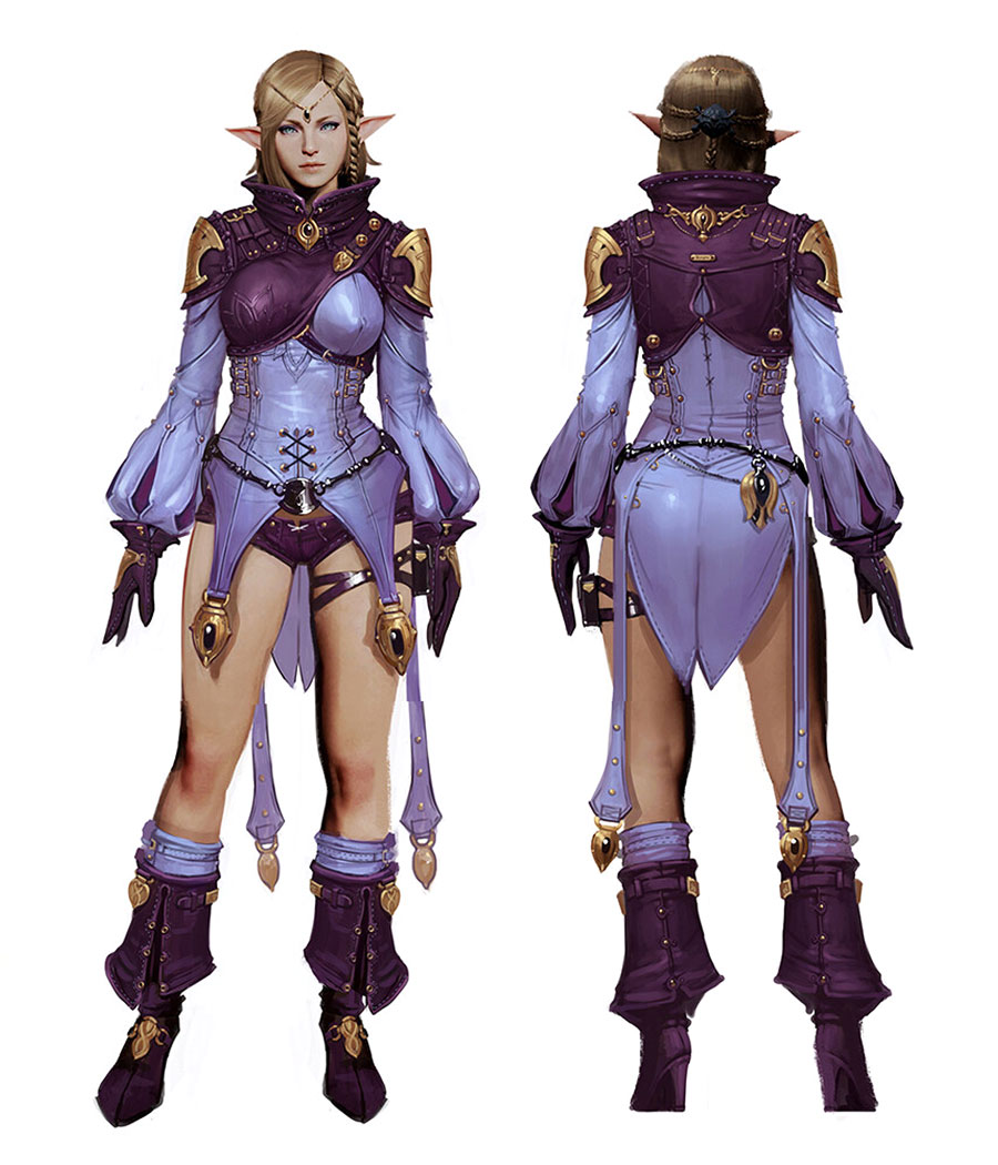Female Elf Art from Bless Online