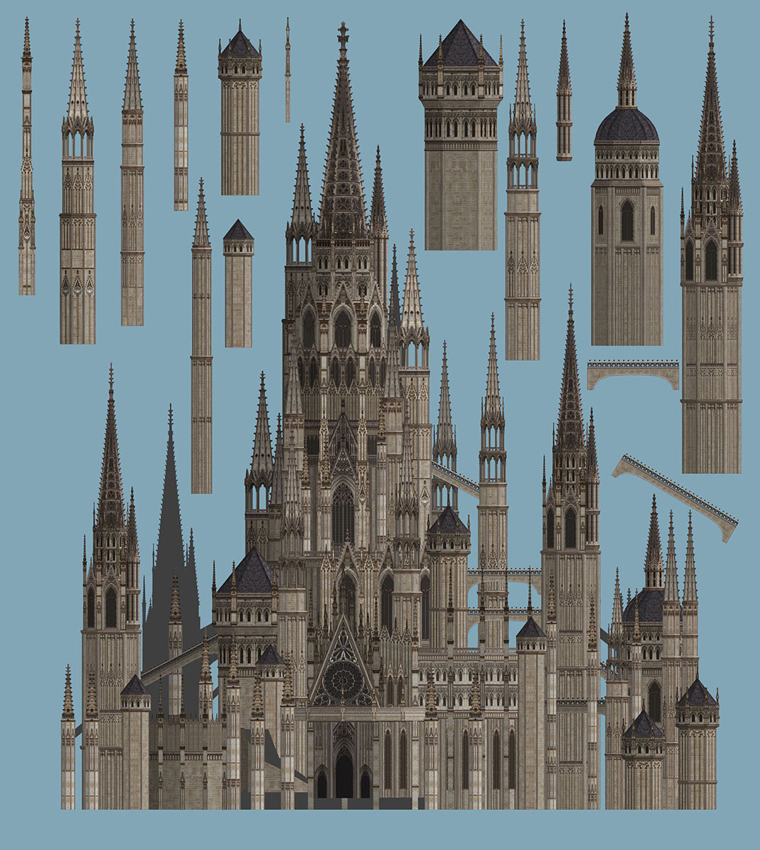 Hieron Architecture Concept Art from Bless Online