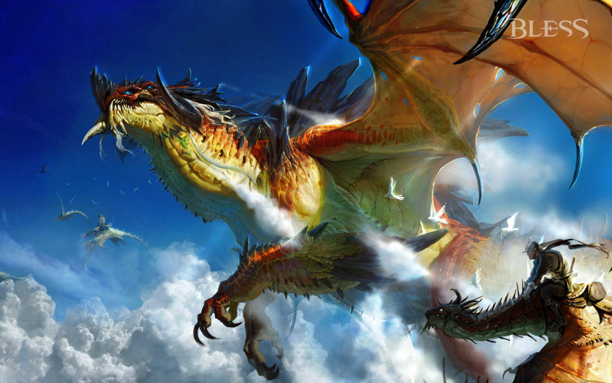 Red Dragon Art from Bless Online