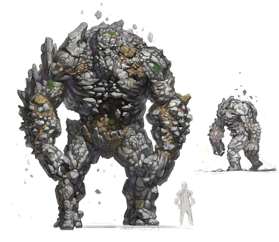 Rock Golem Art from Bless Online