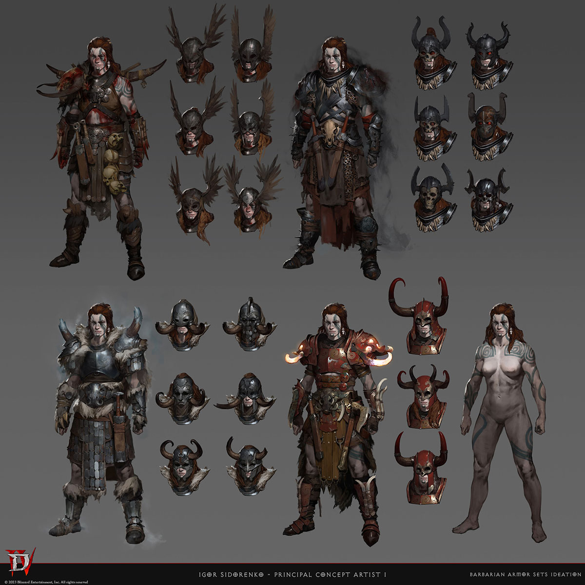 Barbarian Legendary Armor Ideation Art from Diablo IV