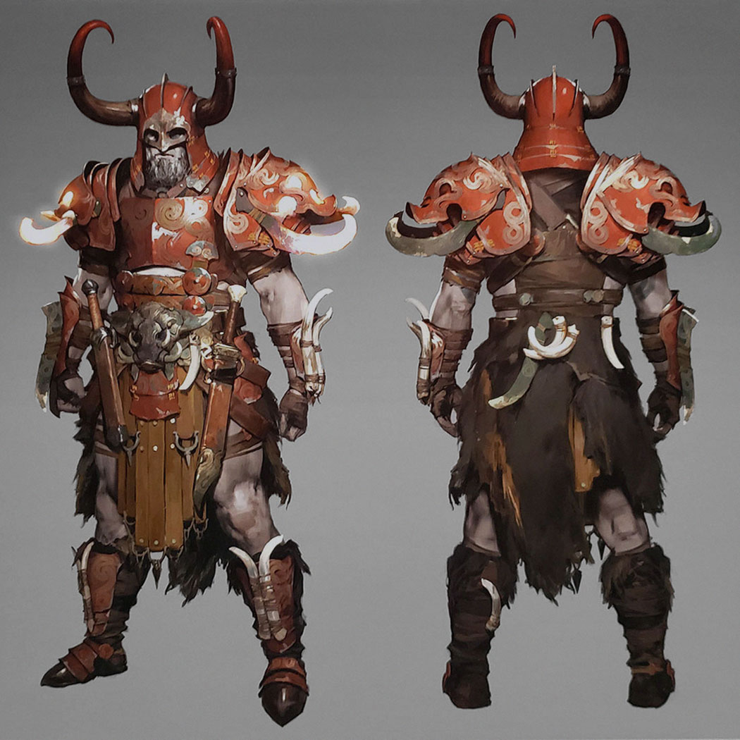 Barbarian Legendary Armor Art from Diablo IV