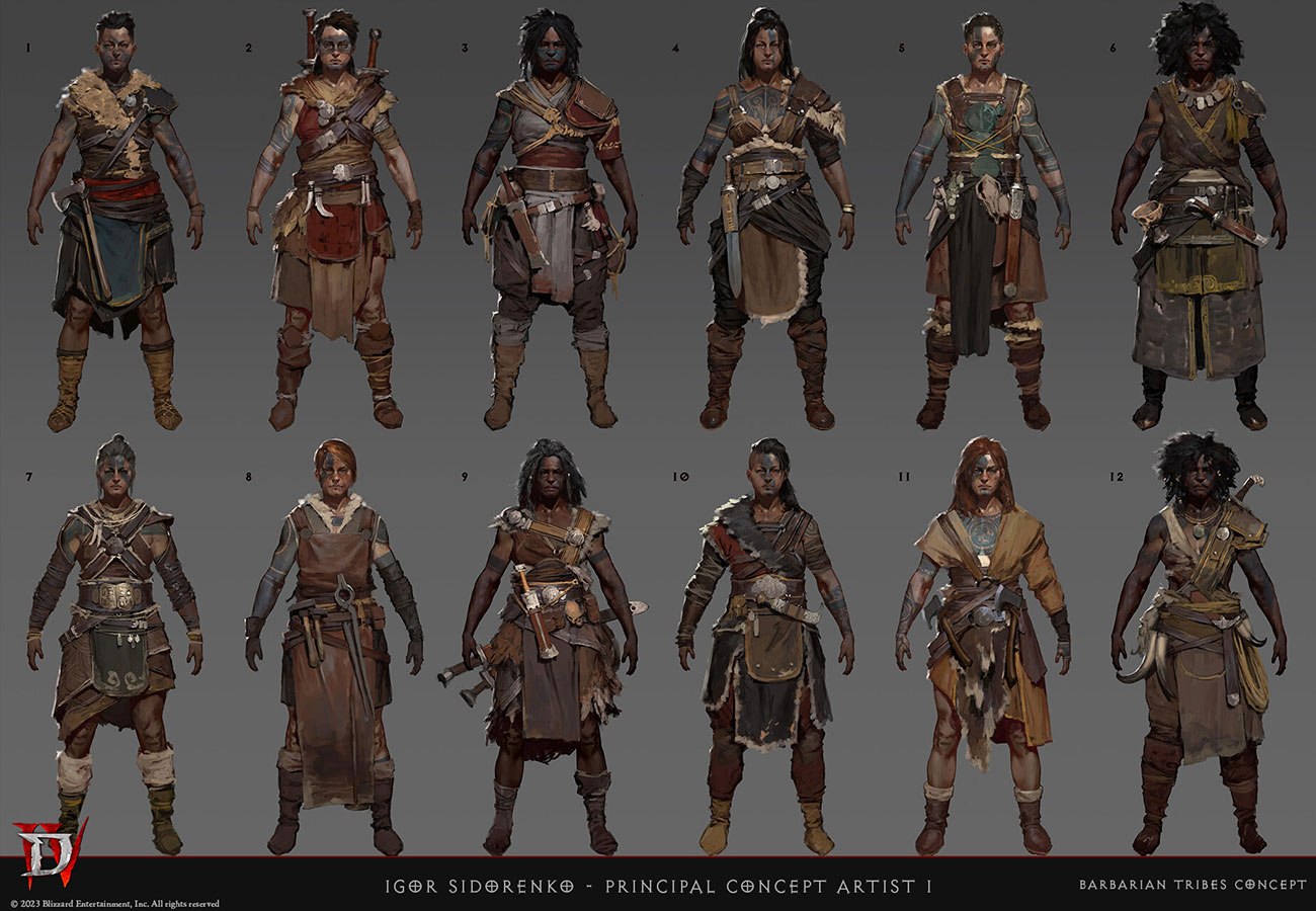 Barbarian Tribes Concept Art from Diablo IV