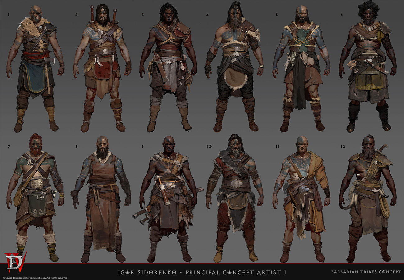 Barbarian Tribes Concepts from Diablo IV